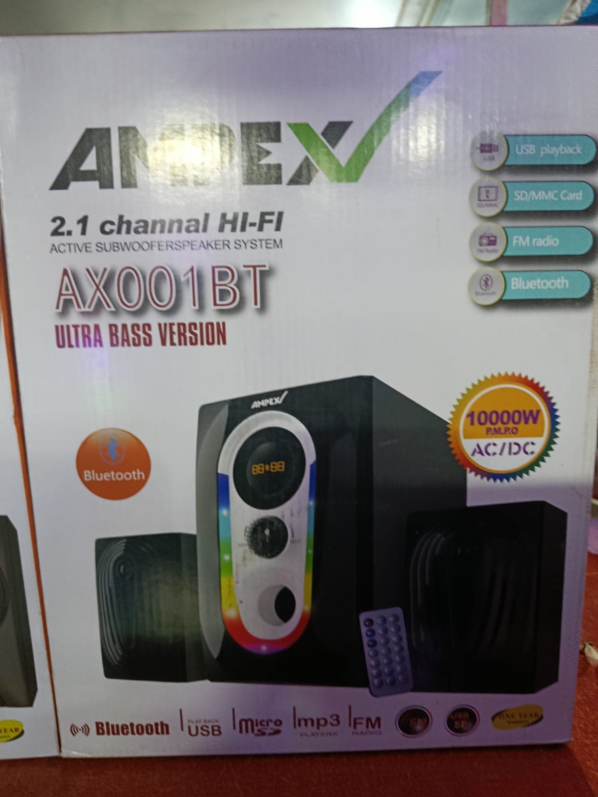 2.1CH Hi-Fi Subwoofer Speaker System (Royal Sound RS300BT / Ampex AX001BT)